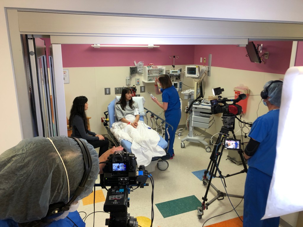 Video crews creating training and marketing multimedia videos for multiple healthcare clients.